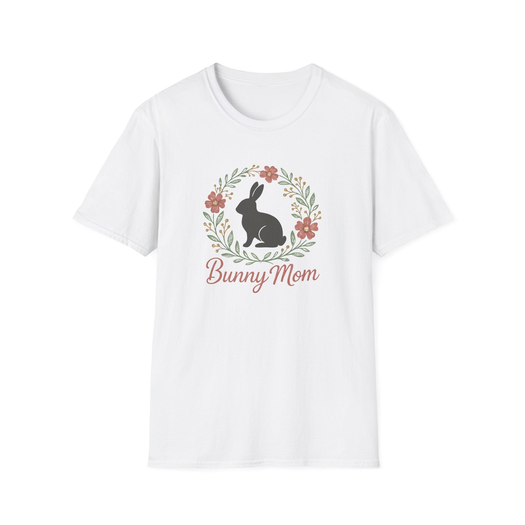 Bunny Mom Floral Wreath T-Shirt