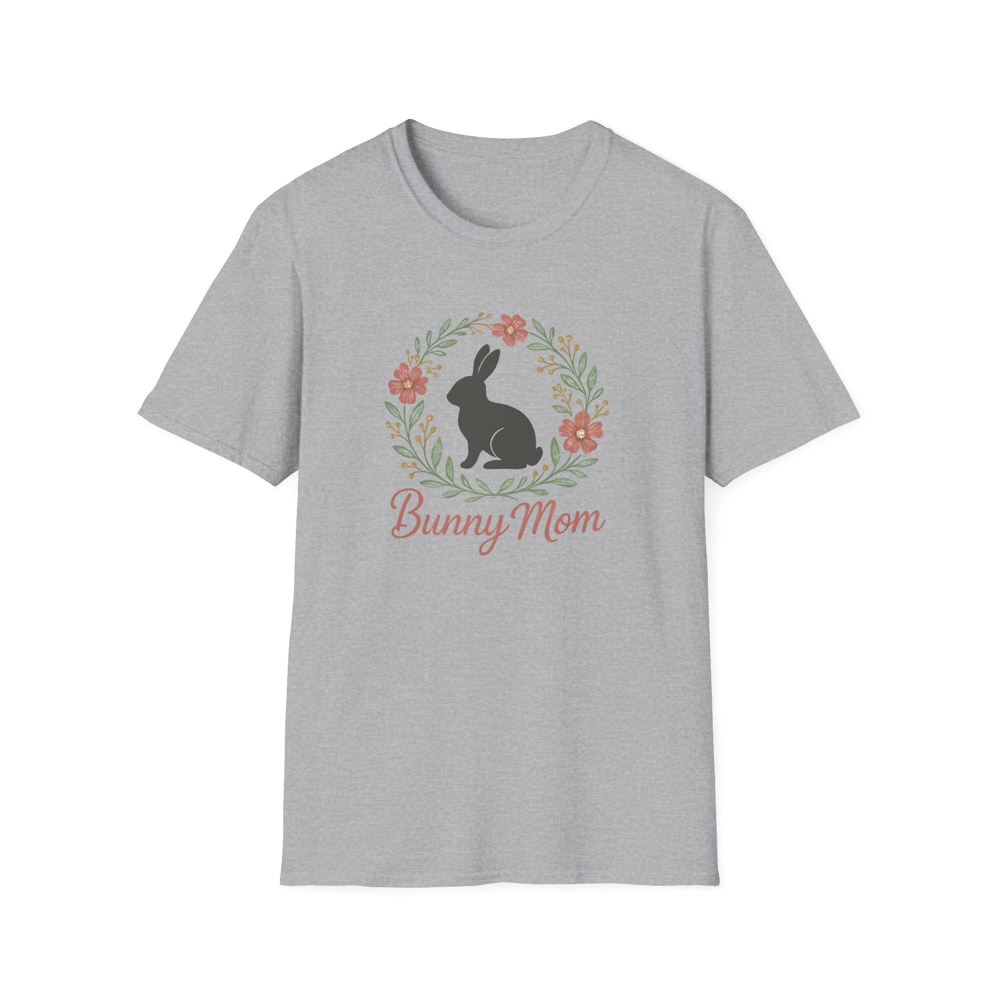 Bunny Mom Floral Wreath T-Shirt