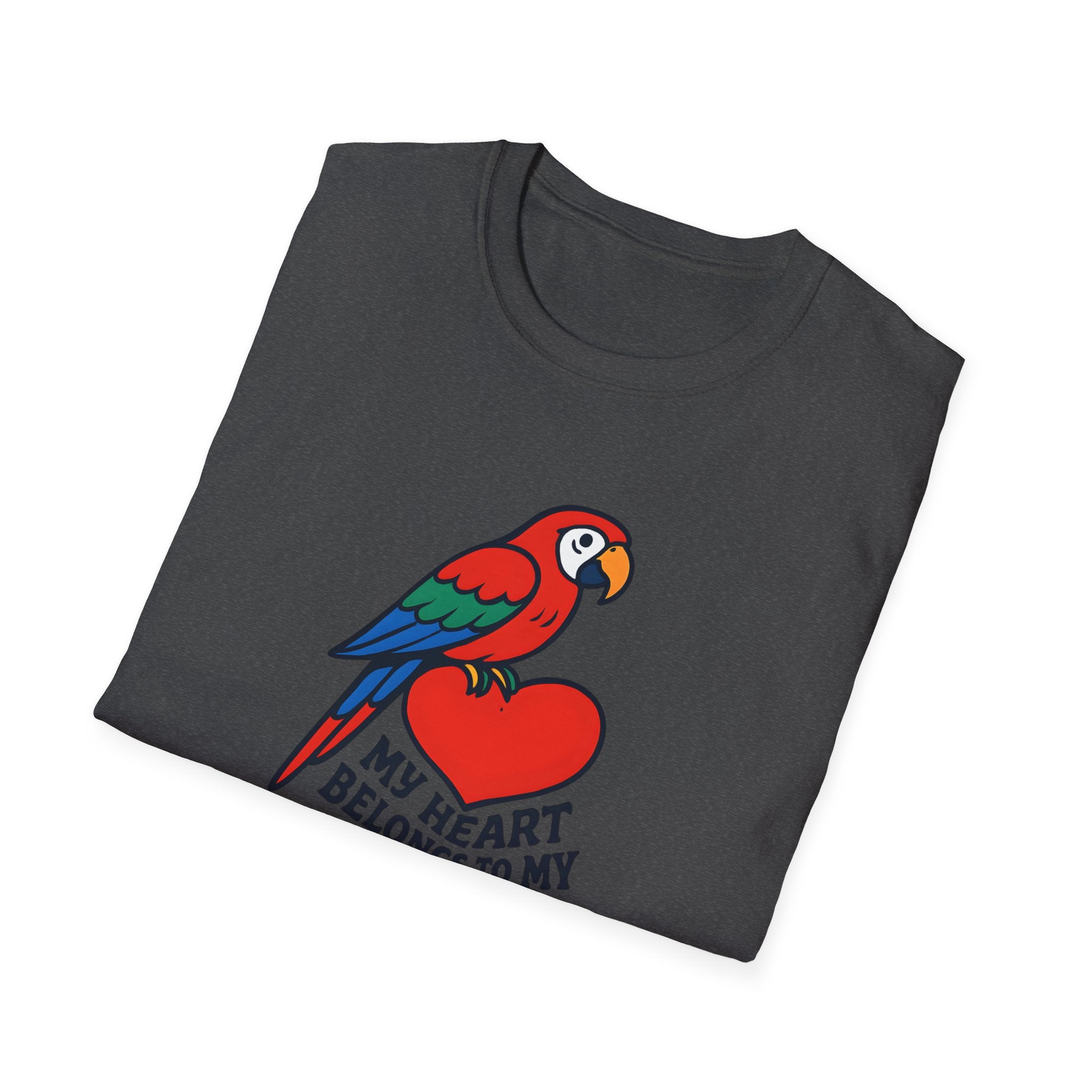 Parrot on Heart T-Shirt