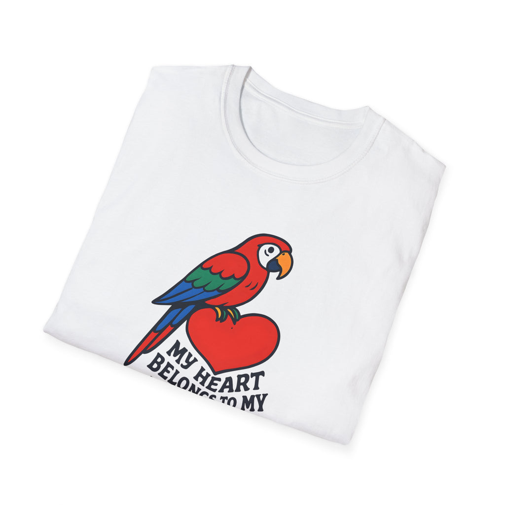 Parrot on Heart T-Shirt