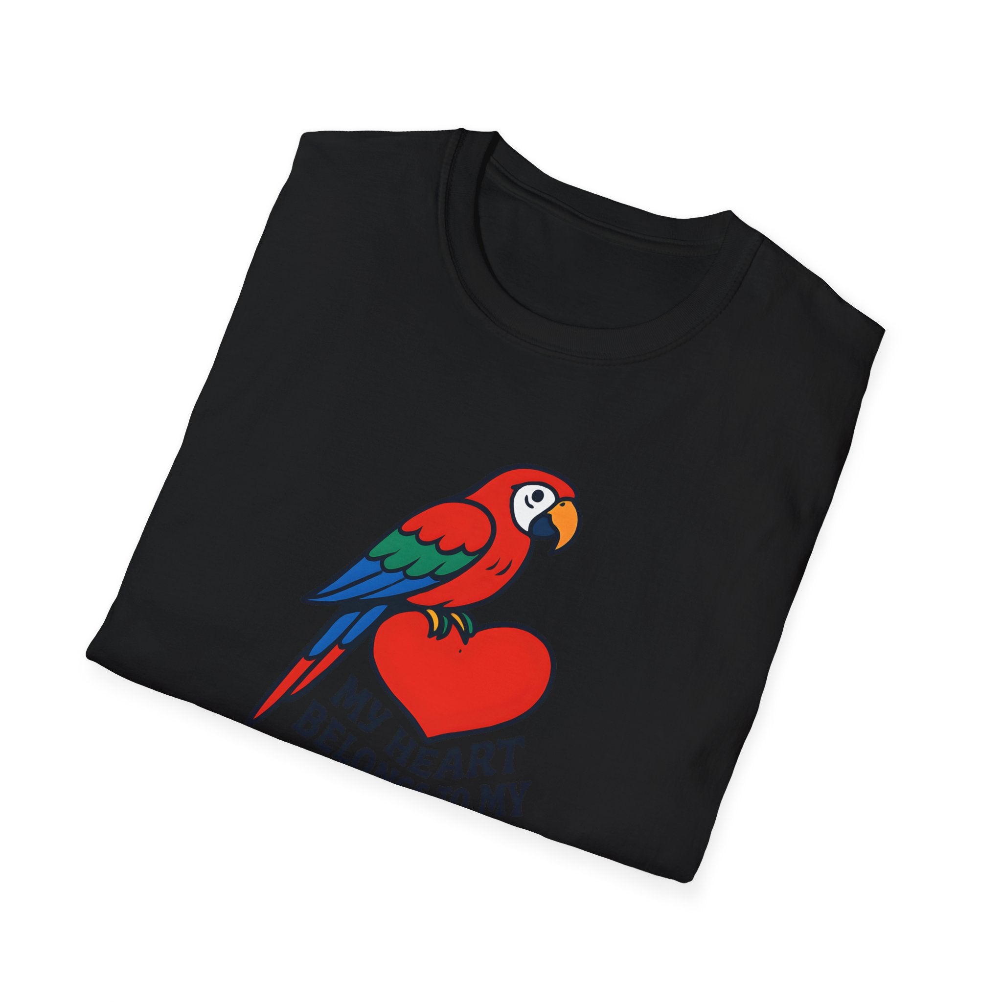 Parrot on Heart T-Shirt