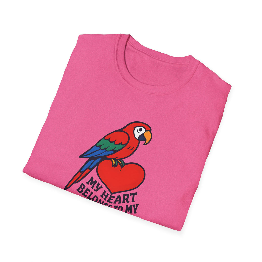 Parrot on Heart T-Shirt