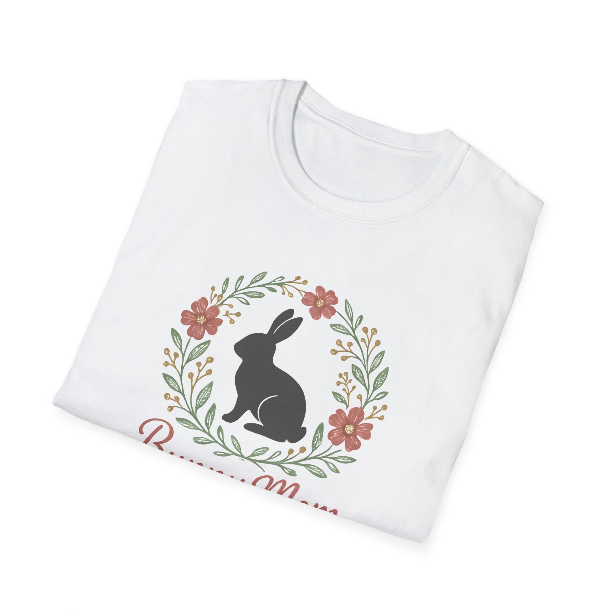 Bunny Mom Floral Wreath T-Shirt