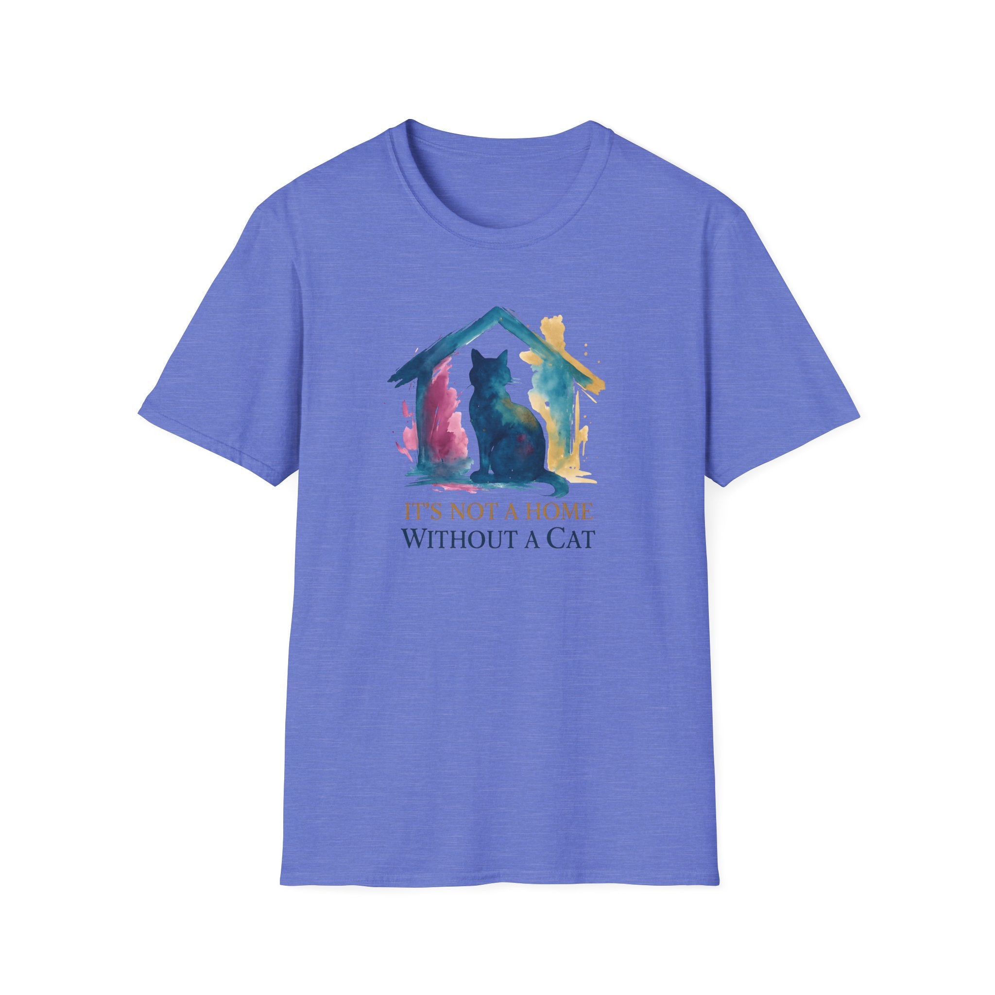 Watercolor Cat Inside House T-Shirt
